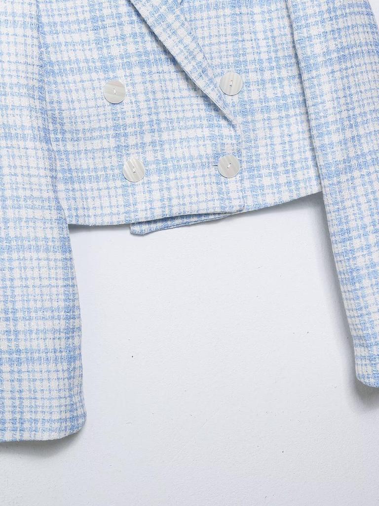 2024 Women's Winter Textured Casual Suit Jacket & Shorts - European & American Style