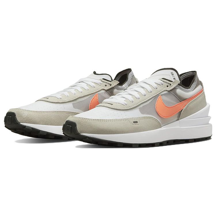 Nike Waffle One White Orange Trance Men Sneakers Light-Bone Black DA7995-103