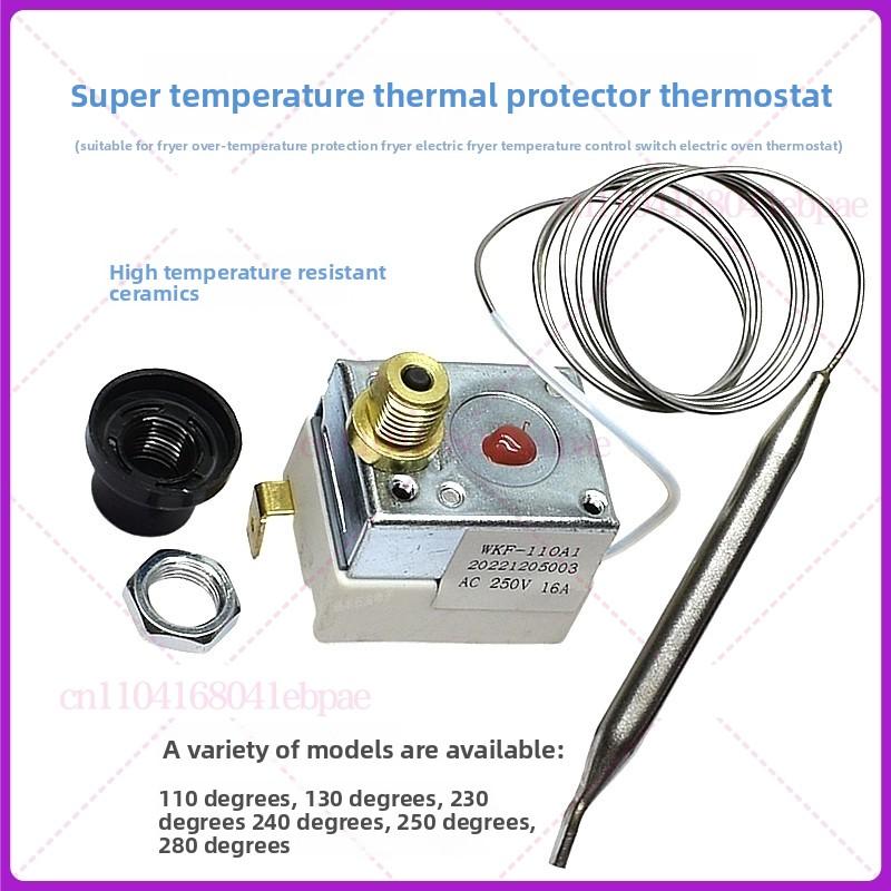 Elektrischer Frittierofen Temperaturregelung Elektrischer Pfannkuchen 110° 130° 230° 240° 250° 280° Temperaturbegrenzer Thermostat