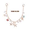 Trendy Shell Star Dopamine Bear Pendant Bag Chain Imitation Pearls Hanging Chain for Women Jewelry Accessories
