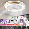 50cm Bedroom Decorative Ventilator Lamp Smart APP Control With Remote control Electric Fan Intelligent Ceiling Fan with Lamp