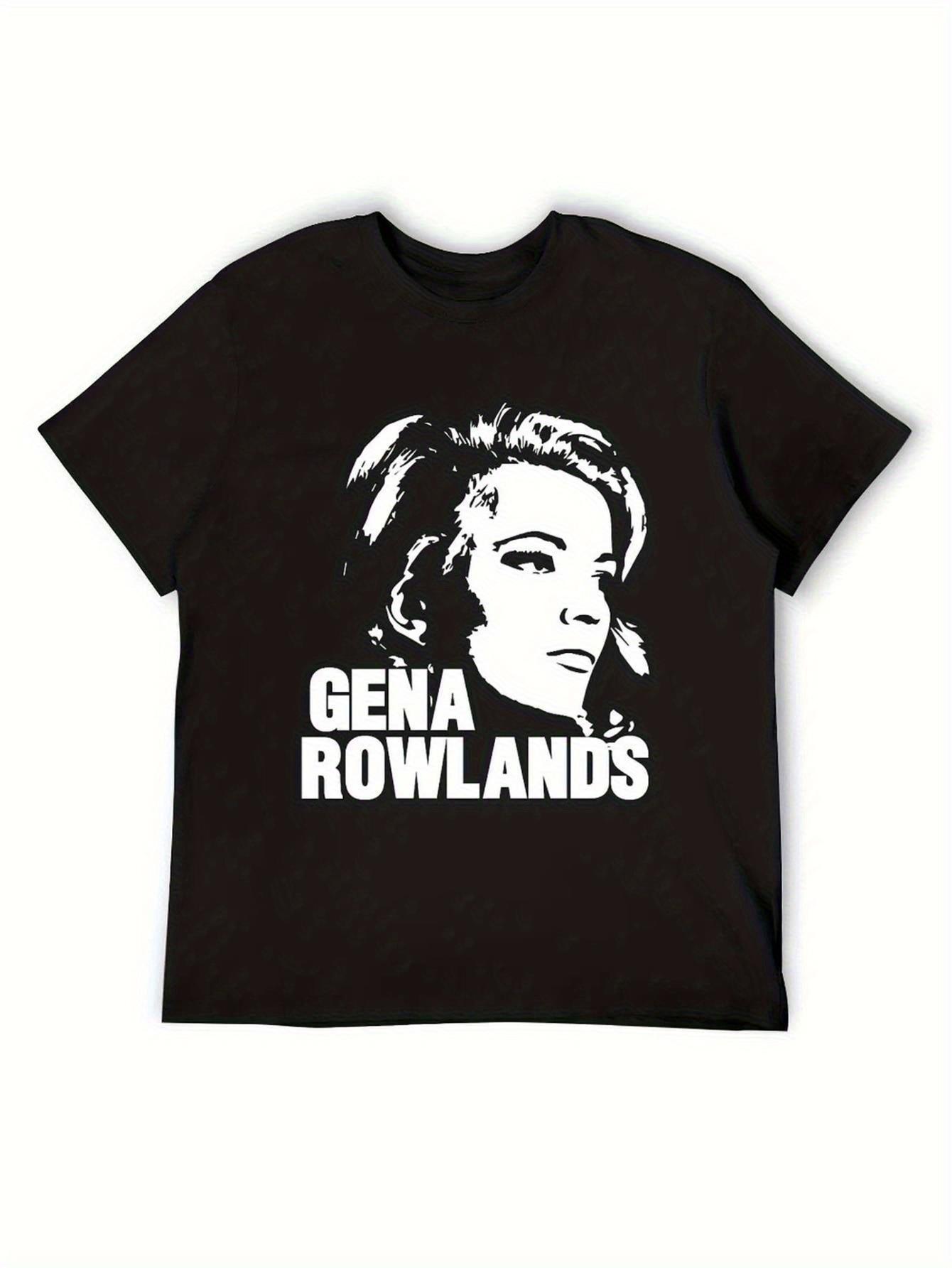 

Men s Heavyweight Vintage Gena Rowlands Actress T-Shirt - Iconic Movie Star Portrait Print S