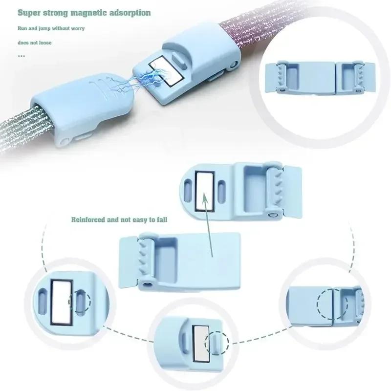 1 Pair Magnetic Shoelaces with Quick Release Buckle for Casual Shoes Sneakers Boots - No-Tie Lazy Shoe Laces Lock for Canvas