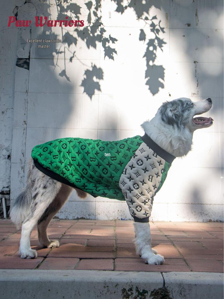 Large Dog Hoodie: Warm Patchwork for Autumn/Winter - Fits Samoyed, Border Collie, Poodle, Teddy, Puppy, Cat