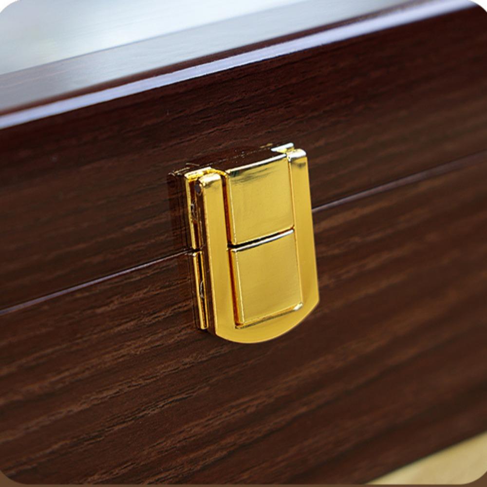 Watch Box, Wooden Watch Organizer, High-end Watch Storage Box, 10 Slots Display Case with Large Glass Lid, Ideal Gift