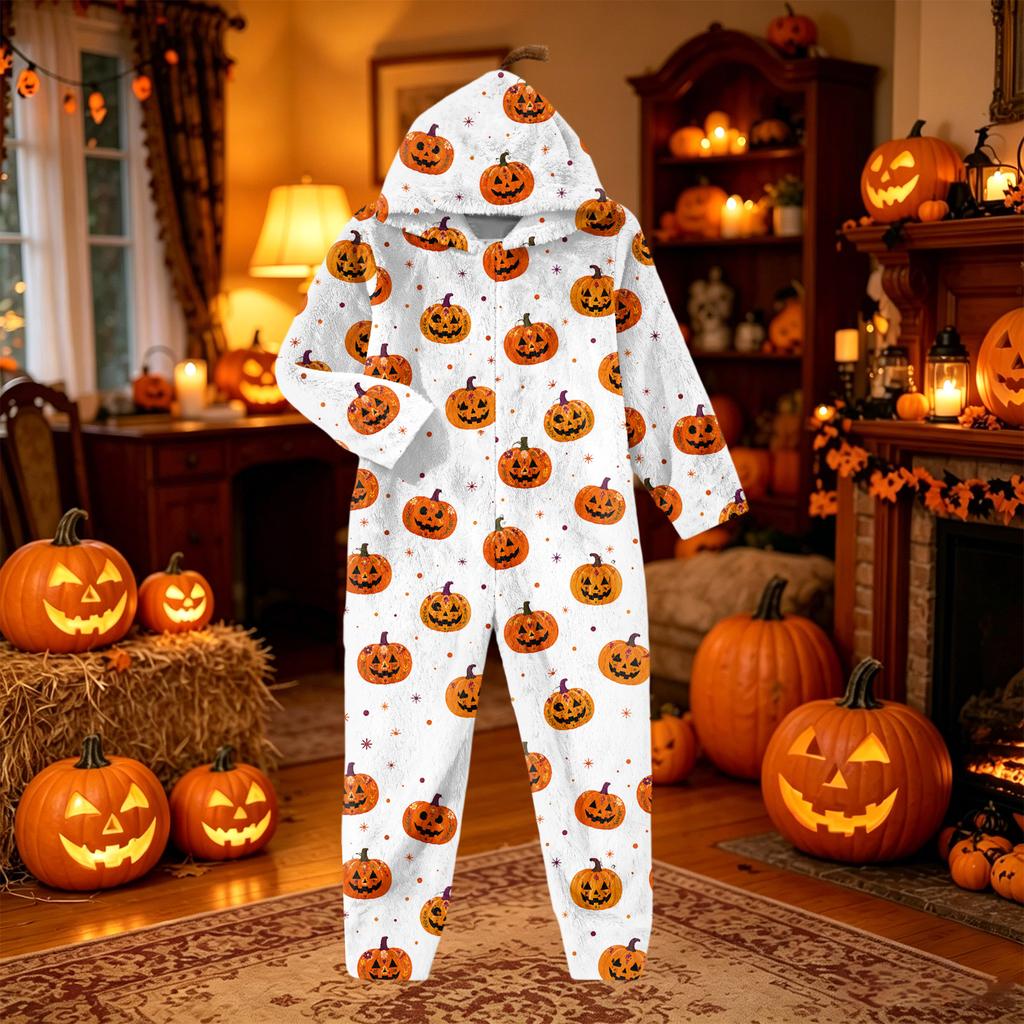 Women's Halloween Flannel Loungewear Jumpsuit