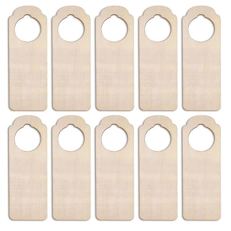 

A60Z20PC Unfinished Wood Door Knob Hanger Door Knob Signs For Painting DIY Craft Home Office Hotel Decoration Business Usemay