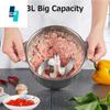 Electric Meat Grinder 3L L Household Capacity Stainless Steel 2 Gears 250W High Power Kitchen