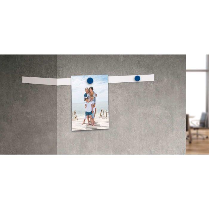 Bande métallique adhésive - MAUL - 2,5 m - Blanc - Souple pour aimants - Made in Germany