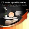 Wake-Up Light Alarm Clock with LED Sunrise/Sunset Simulation, FM Radio, and Colorful Night Lamp