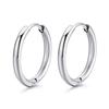 Trendy Circle Earrings: Luxe Minimalist Design in 925 Silver for Men & Women