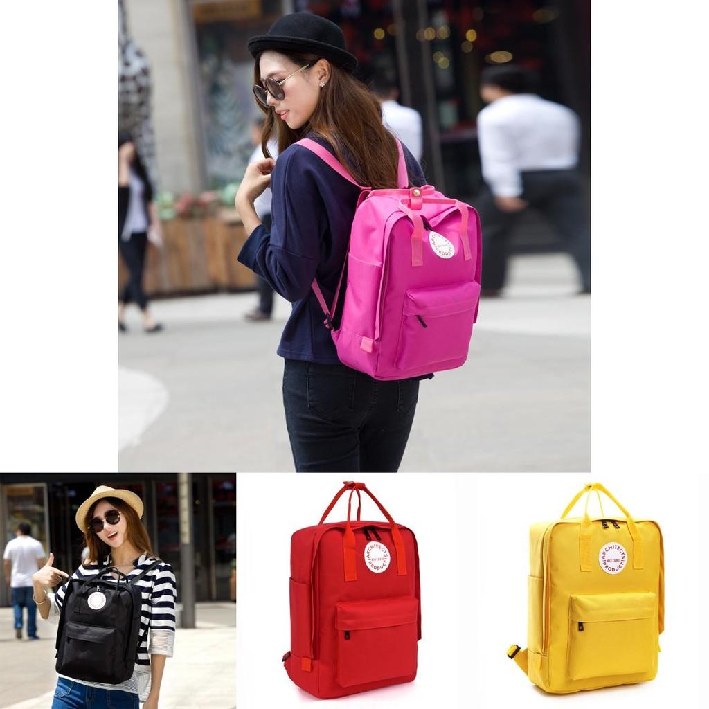 Man Er Wei Letter Print Durable Oxford Canvas Backpack For Travel And Daily Commutes