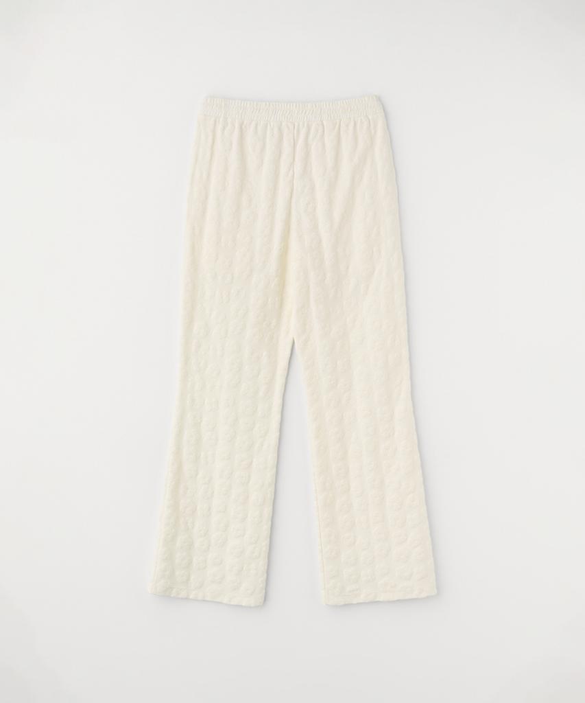 Selliteiljeu Terry Flower Bending Boots-Cut Pants_Ivory