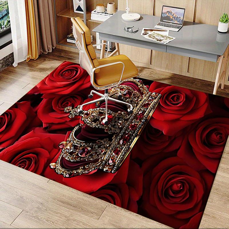 Royal Crown Chair Mat: Office Carpet, Oversized Rug for Home Decor, Sofa Mat, Gift Idea for Any Room