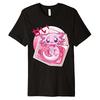 Kawaii Axolotl Strawberry Milk Japanese Anime Girls Teenager Premium TShirt Y2k Cartoon Unisexga Graphic Aesthetic Clothes Novelty