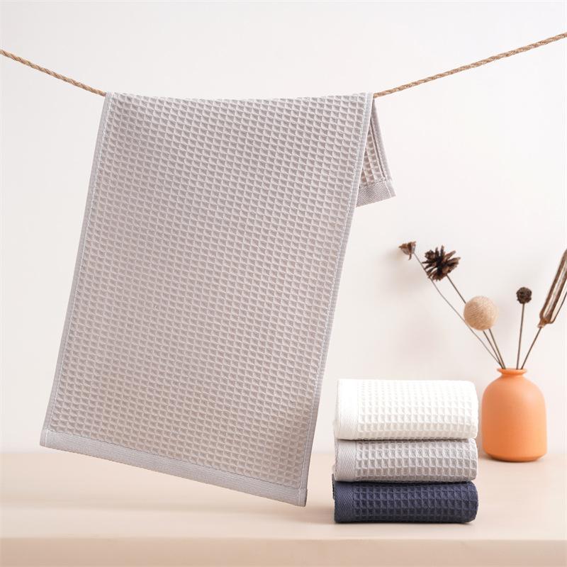 Gauze Japanese Jacquard Waffle Honeycomb Rectangle Adult Children's Bath Towel 100% Cotton Mesh Thickened Easy Dry Spot