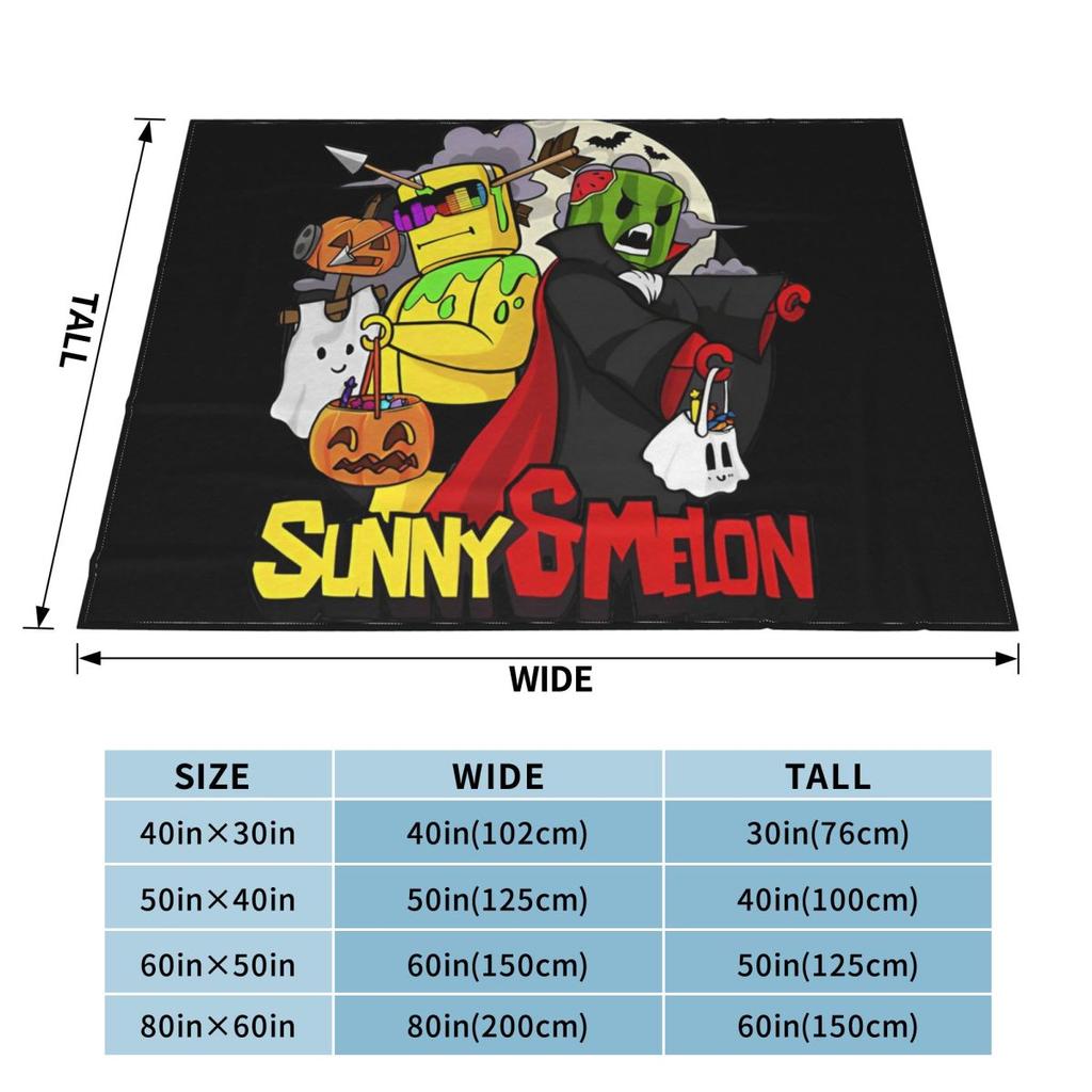 Sunny And Melon Blankets Soft Warm Flannel Throw Blanket Plush for Bed Living room Picnic Travel Home Sofa