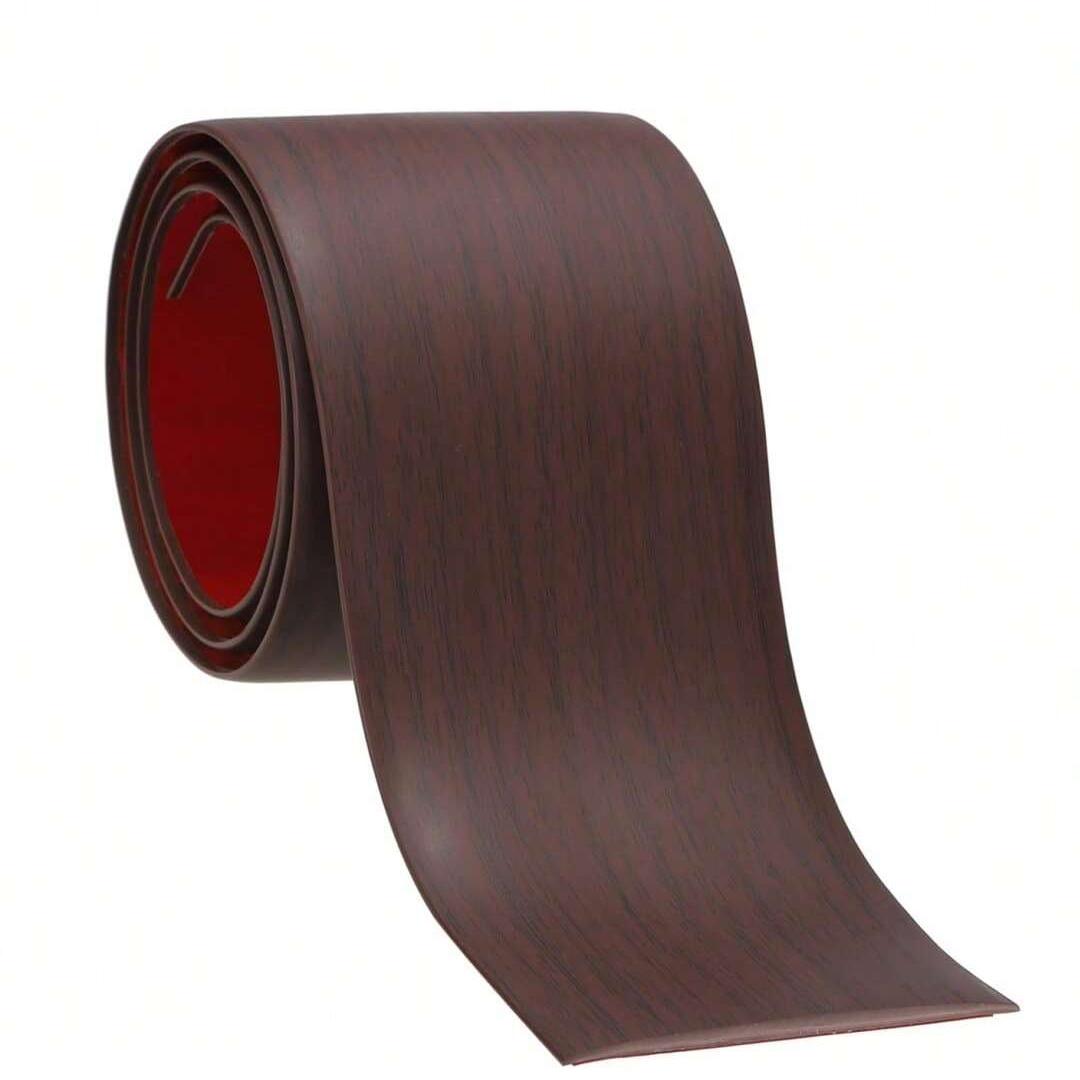 

1PC 1mx7.6cm PVC Wood Grain Design Floor Transition Strip - Self-Adhesive for Secure Seam Closure, Ideal for Home Renovation Pro 1M