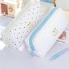 Cloth Polka Dot Stationery Bag Dot Milk Puff Kitten Pencil Pouch Korean Dots Pen Bag  Student