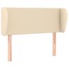 Tête de lit - Avec oreilles - Crème - Tissu durable et respirant - Hauteur réglable