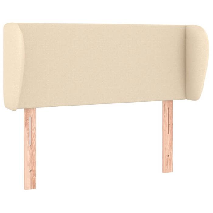 Tête de lit - Avec oreilles - Crème - Tissu durable et respirant - Hauteur réglable