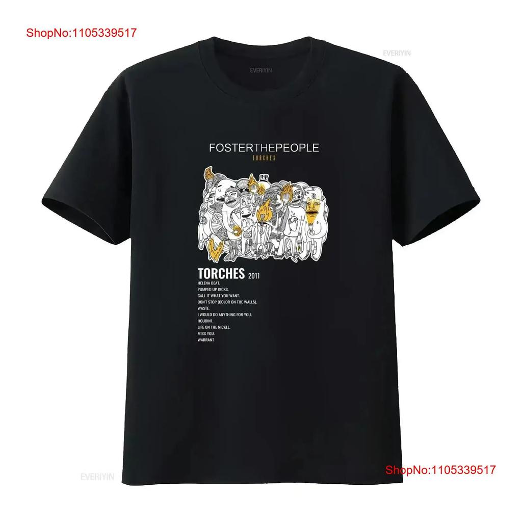 Foster The People Torches Album Heavy Cotton T Shirt Vintage Washed Homme Versatile Streetwear