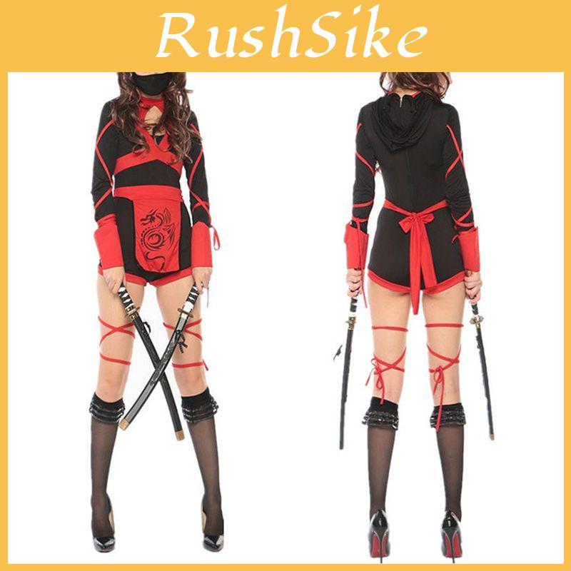 Comfortable And Fashionable Women Ninja Cosplay Jumpsuit For Halloween Events