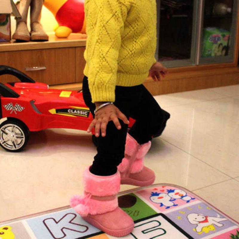 Cizme de zăpadă pentru copii, îngroșate și catifelate, în aer liber, anti-alunecare, moale, calde, cu talpă groasă, din bumbac, pentru băieți și fete