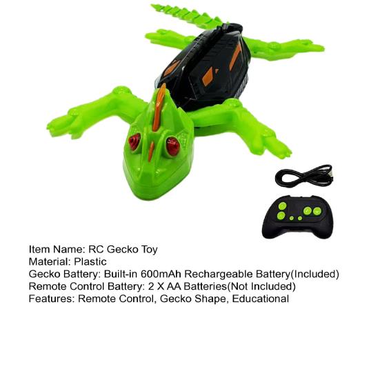 Electric Remote Control Gecko Toy Rechargeable RC Wall Crawler Lizard Robot Toddlers Educational Wall Climbing Gecko Toy