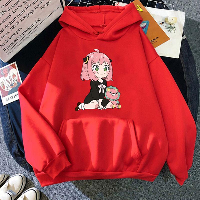 New Anime Anya Forger Hoodies Women Girl Long Sleeve Sweatshirt Female Casual Loose Hoodies Fashion Pullovers Tops