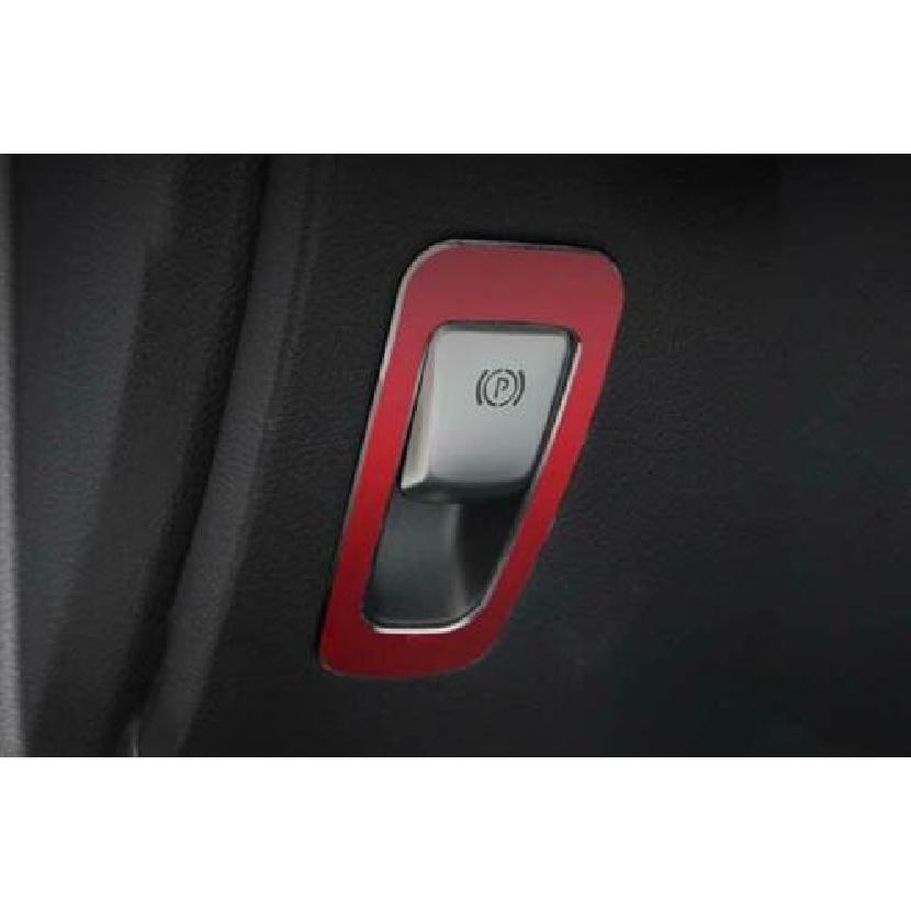 Electronic Handbrake Panel 1PC 2016-2018 For Benz E-Class W213 Red Aluminum Trim