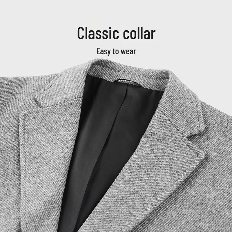 SEPTWOLVES Men's Wool Blend Warm Overcoat