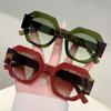 Wind Personality Round Frame Color Matching Fashion Sunglasses With The Same Street Shot Thin Summer Sunglasses