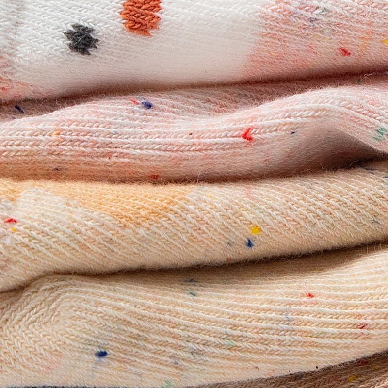 New Cotton Socks For Girls Rainbow Dot Short Style Anti-Slip Cartoon Children's Sock Boys Soft Infant Baby Socken High Quality