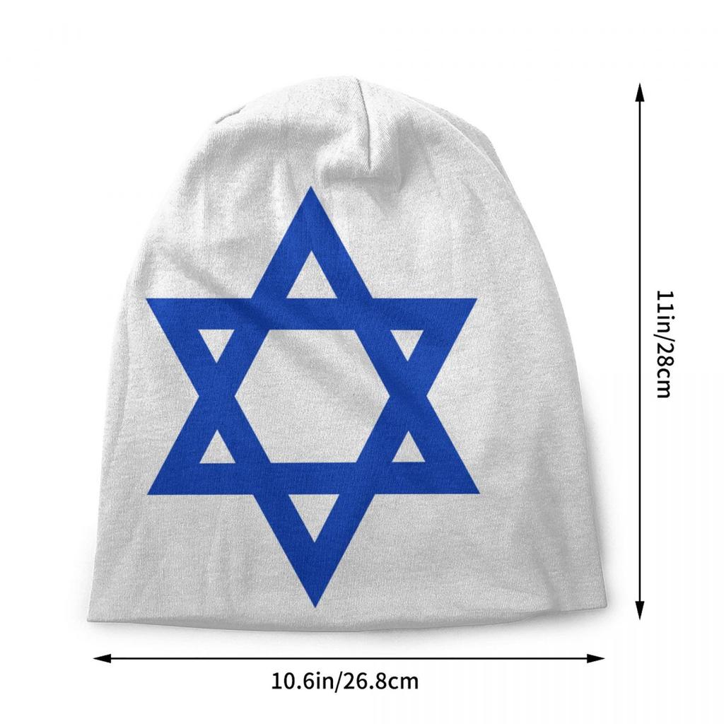 Cappello a Cuffia Personalizzato Stella di David Bandiera di Israele Cappelli a Maglia Unisex Donna Moda Unisex Adulto Orgoglio Israeliano Berretti Invernali Caldi Cappello