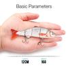 12cm 16g 3-Segments Jointed Bait Fishing Lures Sinking Wobblers Pike Artificial Bait Hard Swimbait Crankbait Sea Fishing
