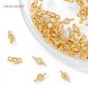18K Gold Plated With Zircon Connectors For Jewelry Making,Brass Connector Charms,DIY Earring Making Supplies,Jewelry Connector