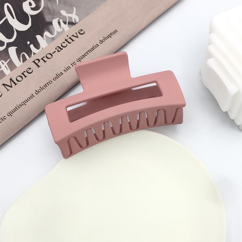 High-End Frosted Solid Color Hair Clip for Women