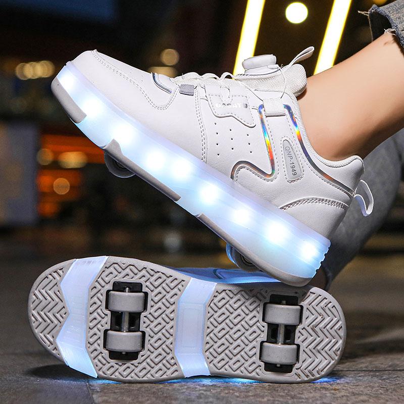 Kid's Luminous Sneakers Running Shoes Children's Glowing Sneakers with Charging Boy Luminous Sneakers