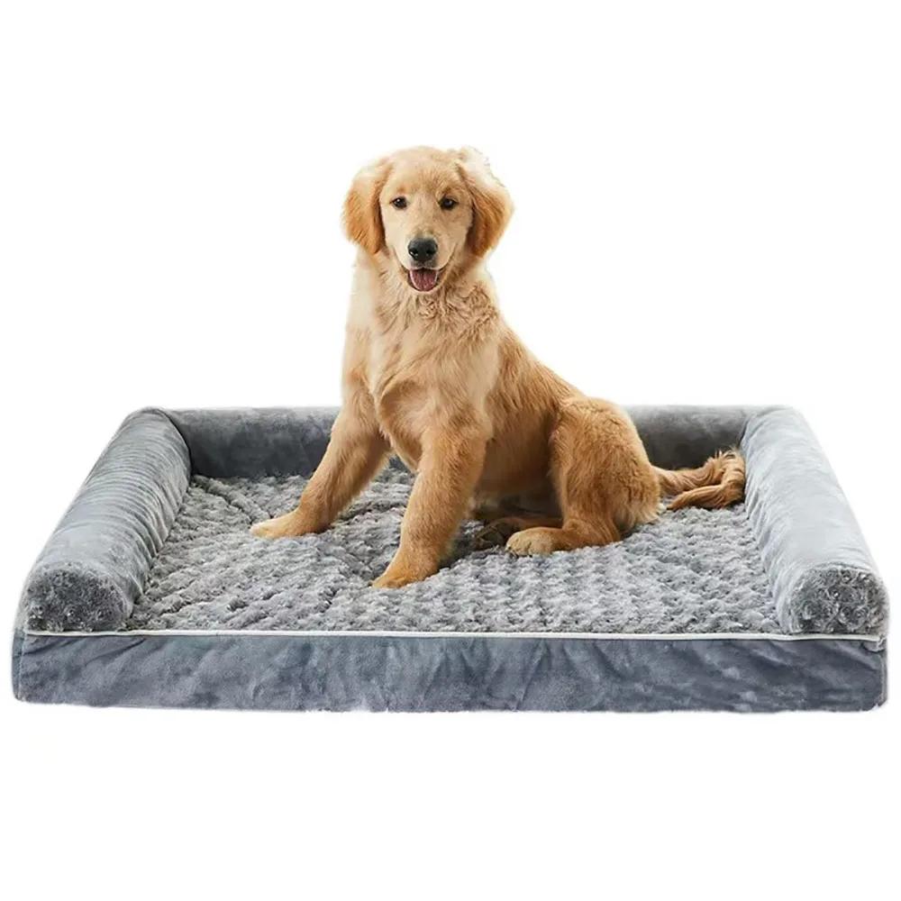 

Luxury Dog Cat Pet Bed Mat Dog Accessories Cat Nest Blanket All Season Universal Machine Washable Bed for Medium Large Dog Puppy M-70X43X11cm серый