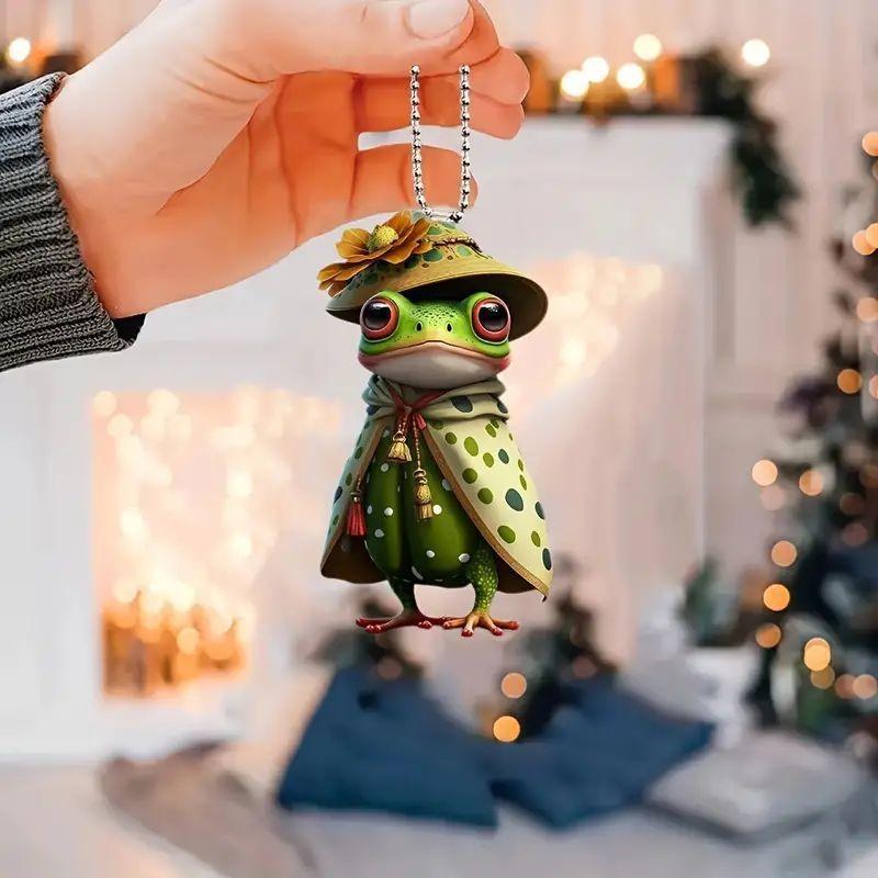 Fun Acrylic Dragon Car Rearview Mirror Hanging Decoration Keychain Pendant For Stylish Flair