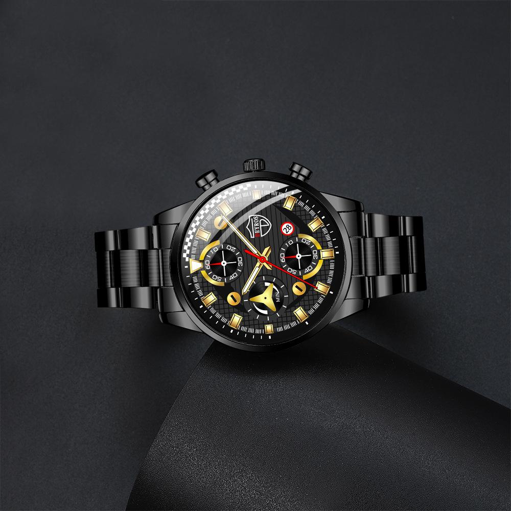 Trendy Brand Business Men's Watch Luxury Sports Men's Calendar Watch Student Sports Watch Stainless Steel Watch Quartz Watch