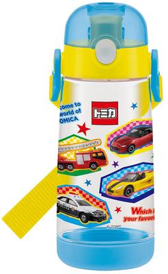 Skater Direct Drinking Water Bottle, Plastic One-Touch, 480ml Clear, Tomica, for Boys, PDDR5