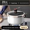 Large Capacity Non-Stick Enamel Pressure Cooker for Gas & Induction Stoves