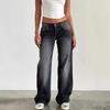 Grenzüberschreitende Damen-Denim-Jeans mit geradem Bein - Exklusiv für Europa und Amerika