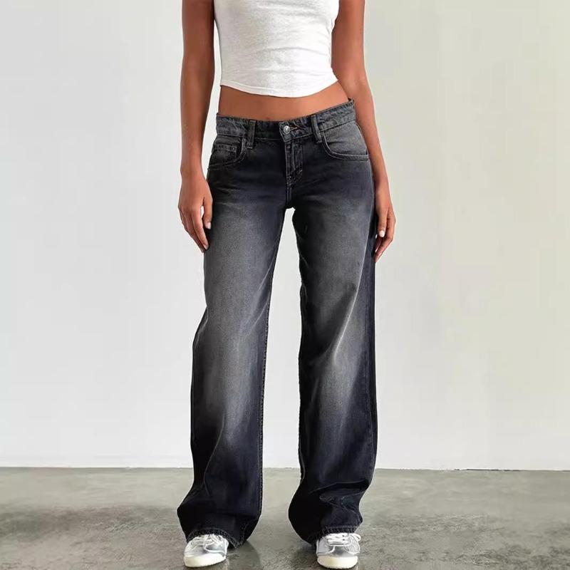 Grenzüberschreitende Damen-Denim-Jeans mit geradem Bein - Exklusiv für Europa und Amerika