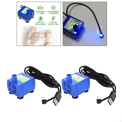 Pompe de remplacement à 2 ports USB pour fontaine à eau pour chat animal de compagnie Longue durée de vie