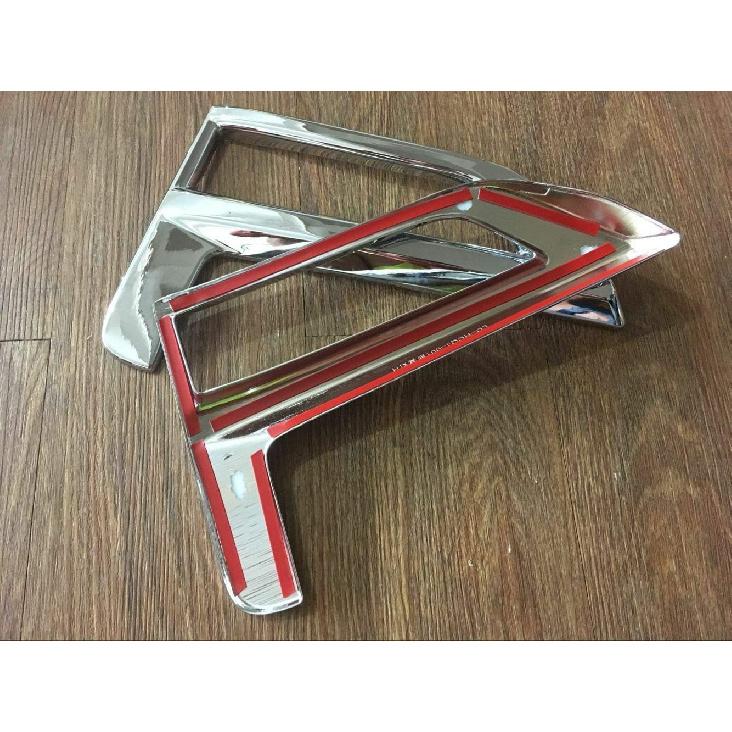 ITrims Car Accessories for Nissan Rogue X-Trail 2017-2021 Fog Light Lamp Cover Trim 4PCS ABS Chromed (Front & Rear Fog Light Cover)