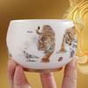Cha Xun Auspicious Tiger 'Mutton Fat Jade' Master Tea Cup