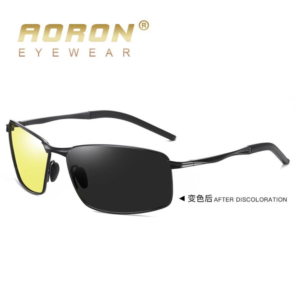 aoron Men's Polarized Glasses Color-changing Sunglasses Fashion Night Vision Glasses Sunglasses